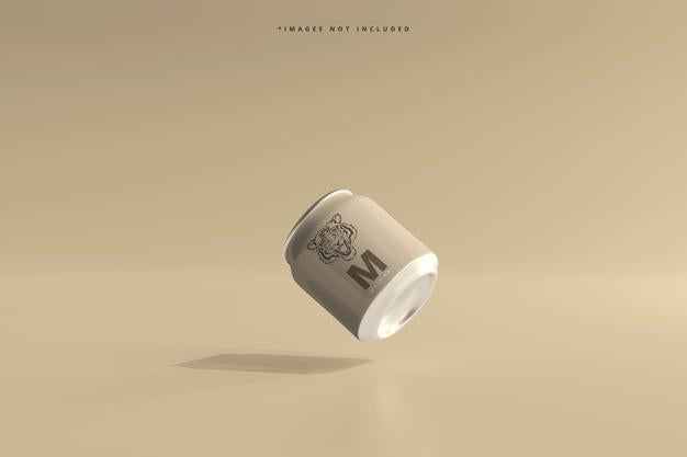 250Ml Stubby Soda Or Beer Can Mockup Psd