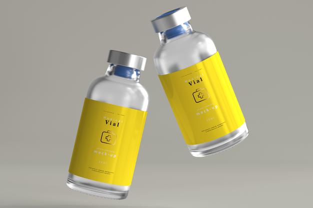 25Ml Vial Bottle Mock Up Psd