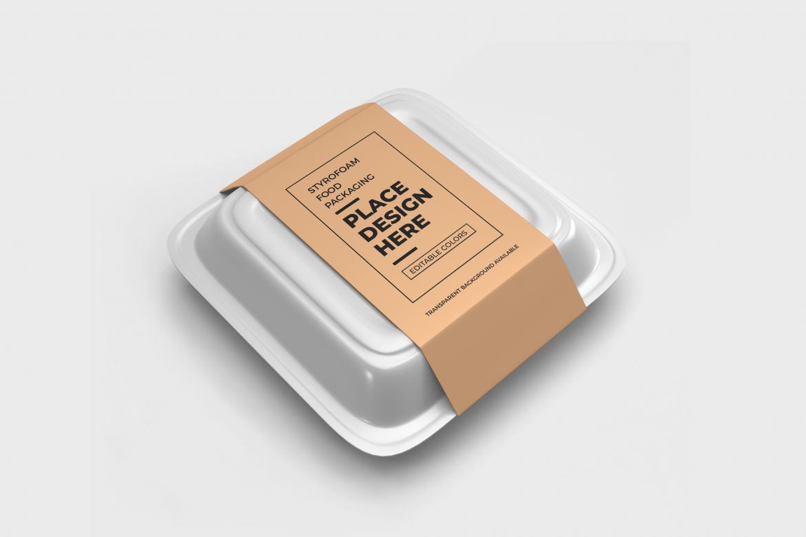 Food Box Packaging Mockup PSD