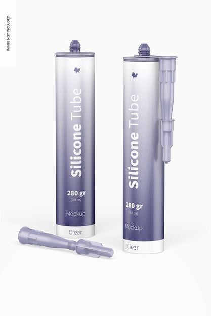 280 Gr Silicone Tubes Mockup Psd