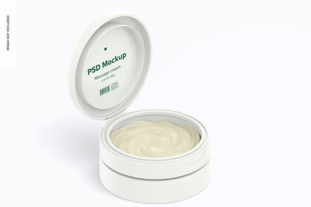 3.38 Oz Cream Jar Mockup Psd