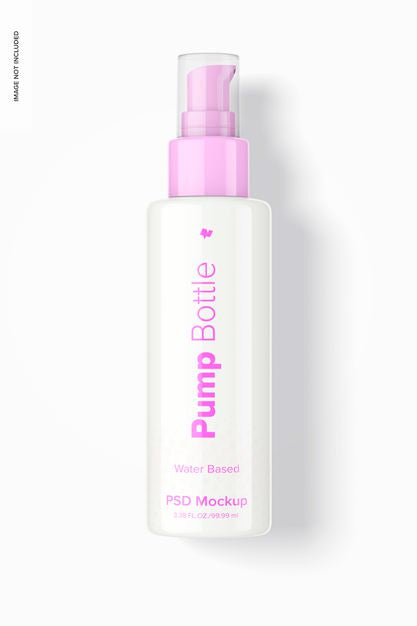 3.38 Oz Pump Bottle Mockup Psd