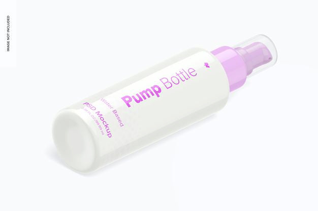 3.38 Oz Pump Bottle Mockup Psd