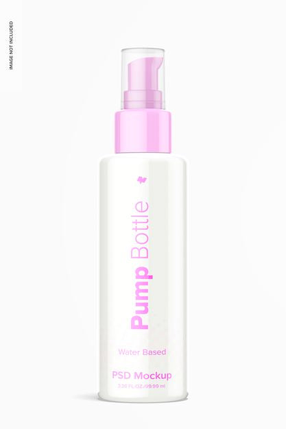 3.38 Oz Pump Bottle Mockup Psd
