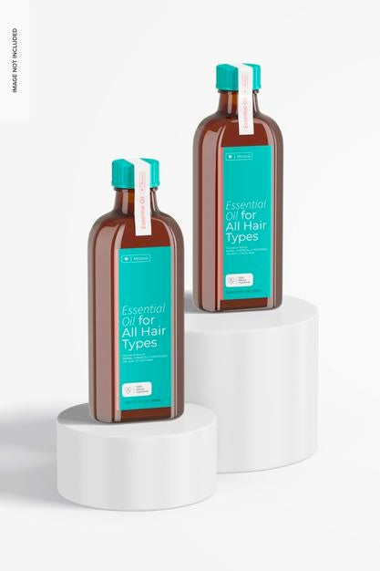 3.4 Oz Oil Bottles Mockup Psd