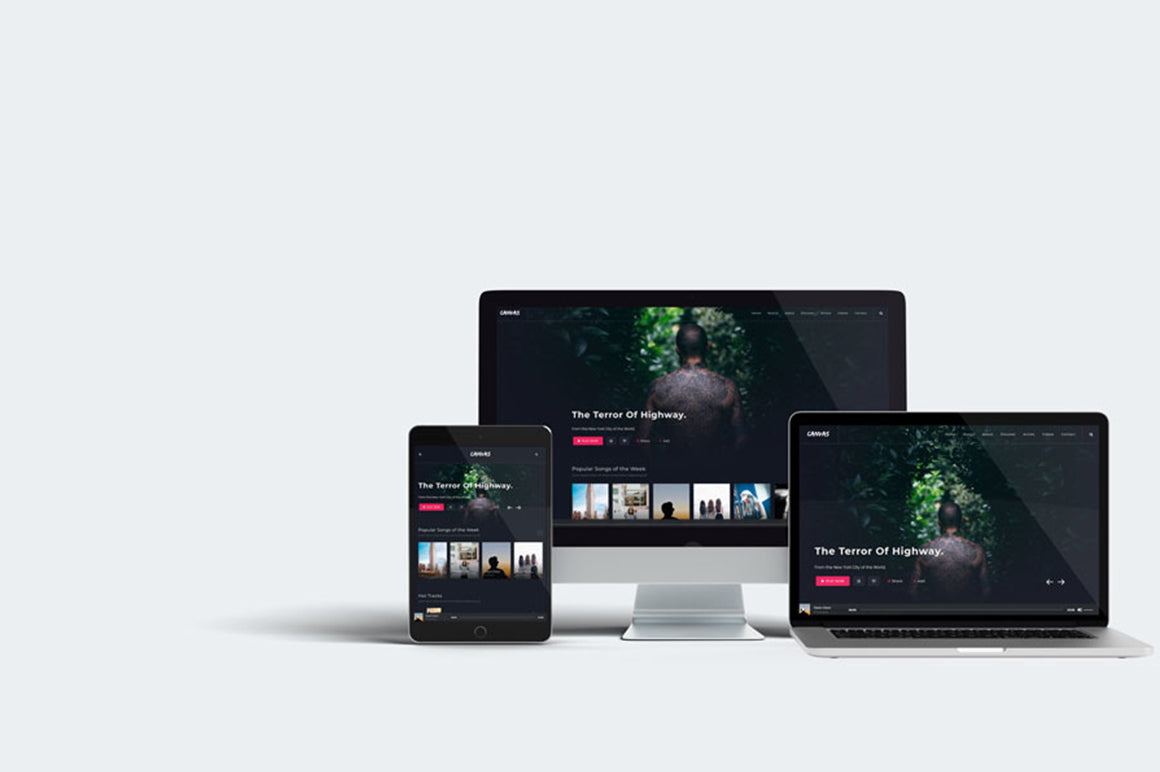 3 Devices Mockup (Imac, Macbook, Ipad)