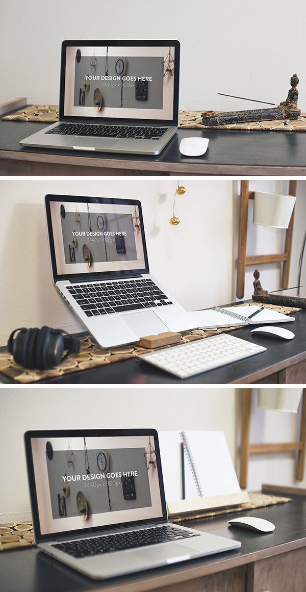 3 Elegant Macbook Pro Mockups