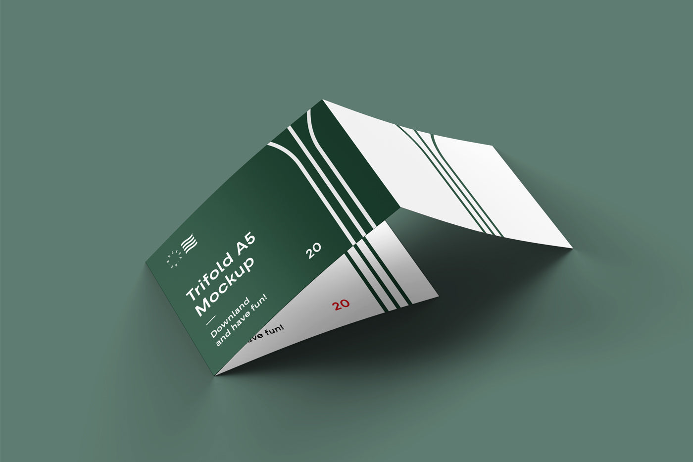 3-Fold Landscape Brochure Mockup