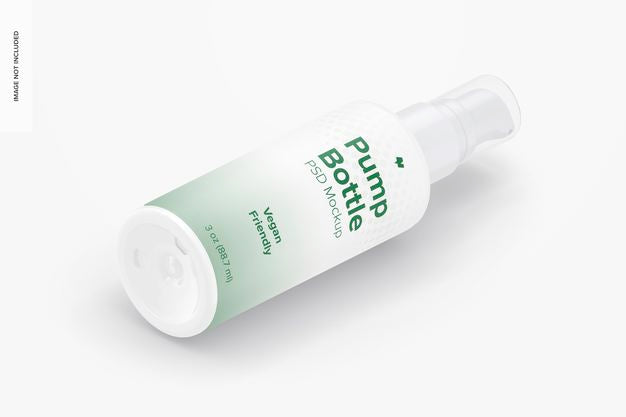 3 Oz Pump Bottle Mockup Psd