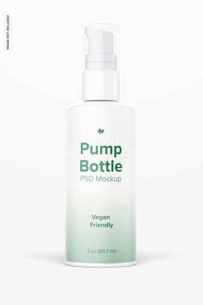 3 Oz Pump Bottle Mockup Psd