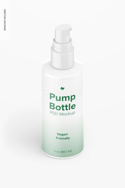3 Oz Pump Bottle Mockup Psd