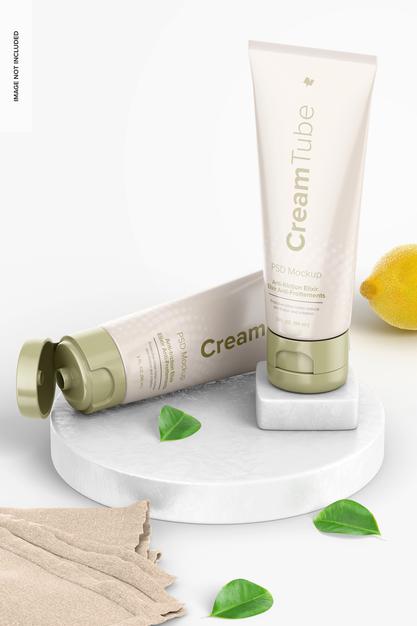 3 Oz Tubes Mockup Dropped Psd