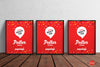 3 Psd Posters On Wooden Floor Mockup
