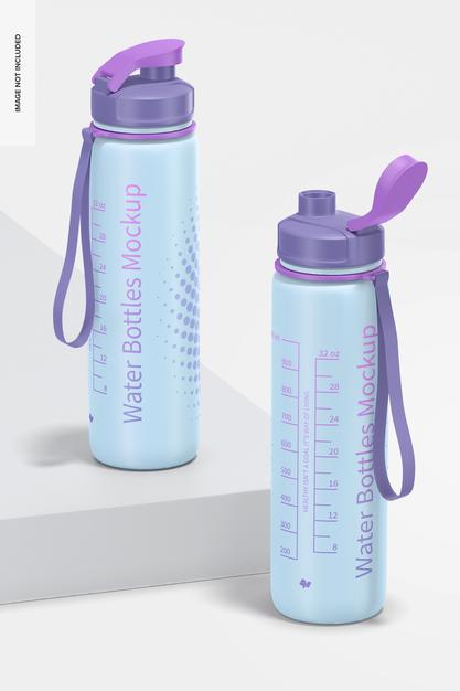 32 Oz Water Bottles Mockup Psd