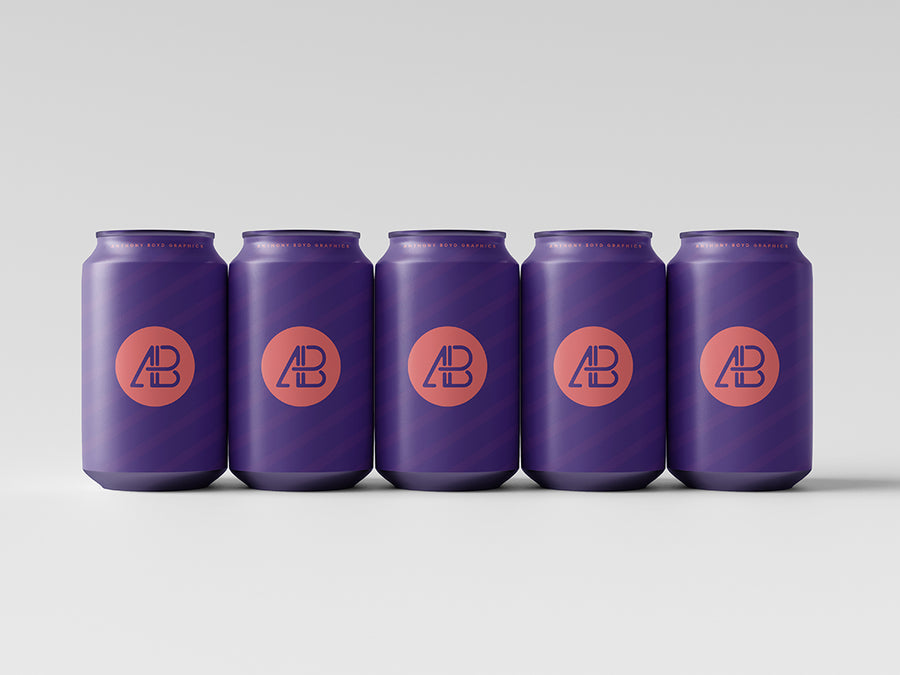 330Ml Can Set Mockup