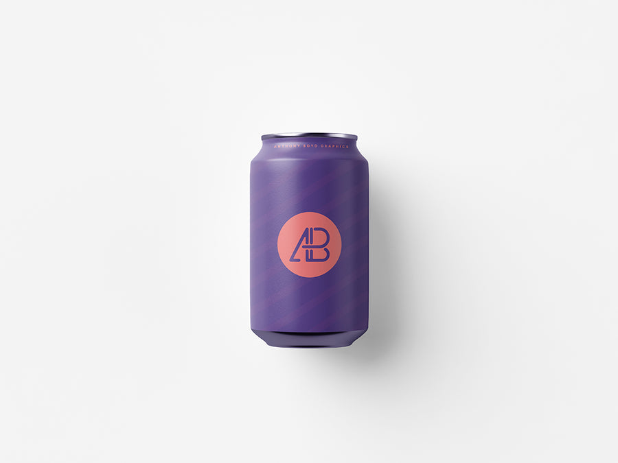 330Ml Can Top View Mockup