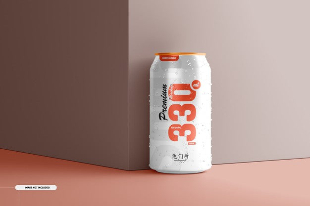 330Ml Soda Can Mockup Psd