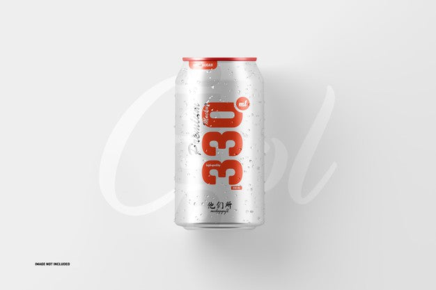 330Ml Soda Can Mockup Psd