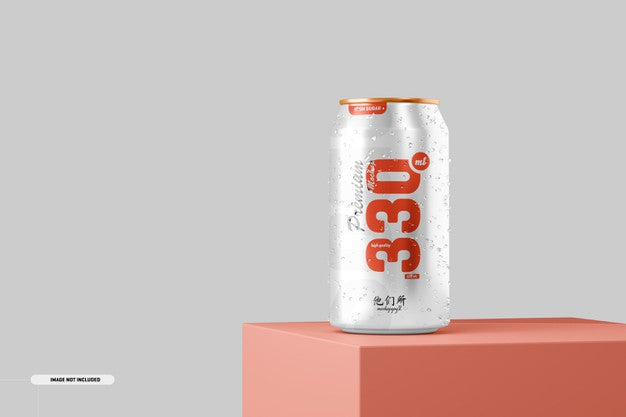 330Ml Soda Can Mockup Psd