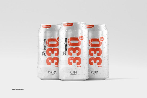330Ml Soda Cans Mockup Psd