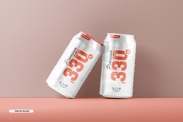 330Ml Soda Cans Mockup Psd