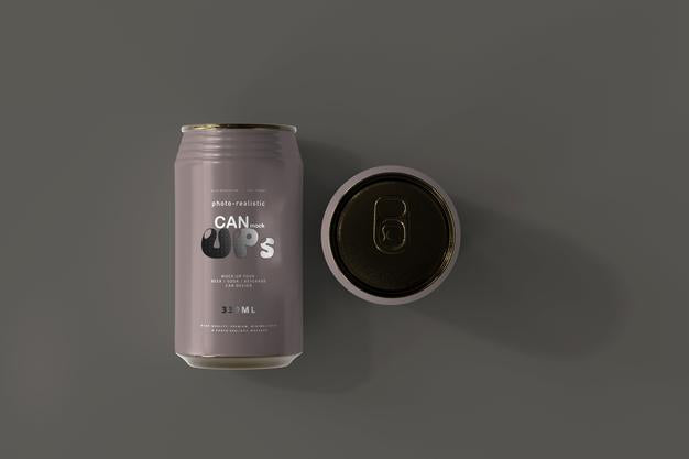 330Ml Standard Soda Can Mockup Psd