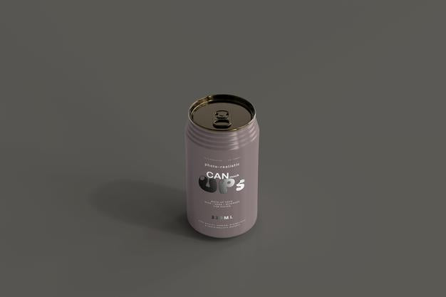 330Ml Standard Soda Can Mockup Psd