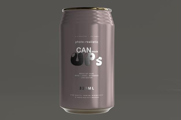 330Ml Standard Soda Can Mockup Psd