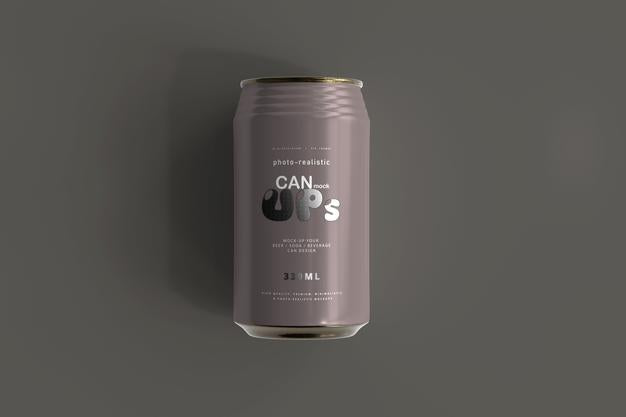 330Ml Standard Soda Can Mockup Psd
