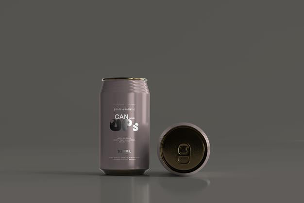 330Ml Standard Soda Can Mockup Psd