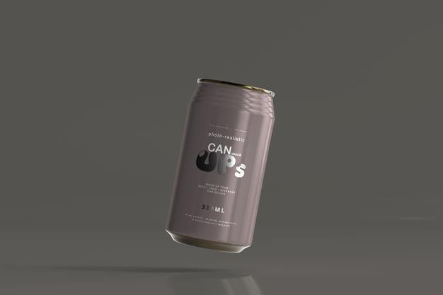 330Ml Standard Soda Can Mockup Psd