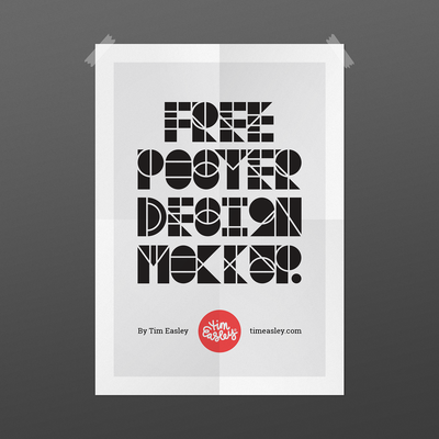Clean Poster Design Mockup