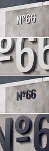 3D Concrete Wall Business Logo Sign MockUp