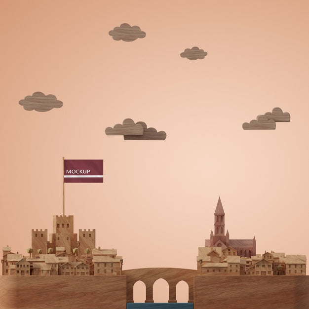 3D Cities Buildings Model Psd