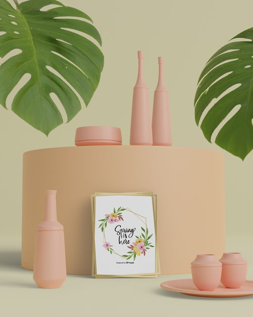 3D Decorations Concept For Spring Psd