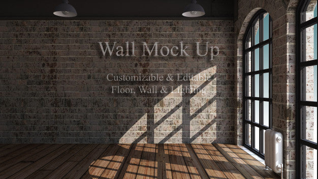 3D Editable Room Interior Mock Up Psd