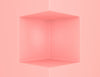 3D Geometric Pink Scene With Cube Space For Product Placement And Editable Color Psd