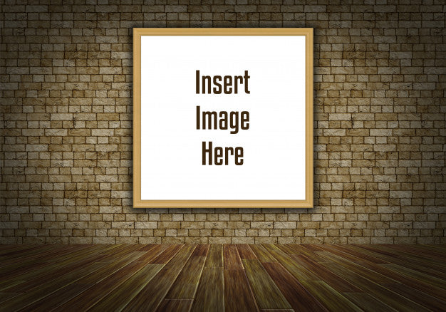 3D Interior Mock Up With Blank Picture Frame On Wall Psd