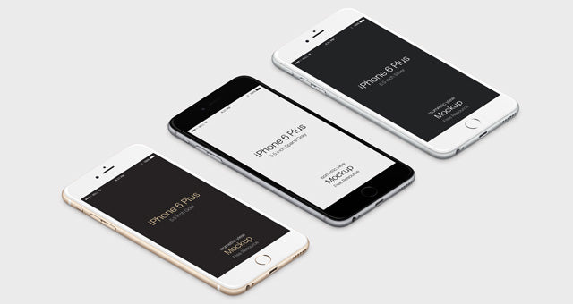 3D Iphone 6 Plus Psd Vector Mockup