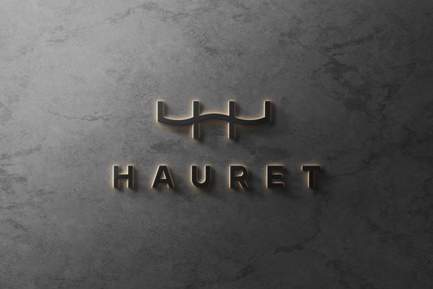 3D Logo Mockup Luxury Luminous 3D Front Psd