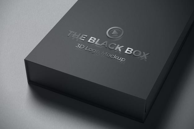 3D Logo Mockup On The Box Psd