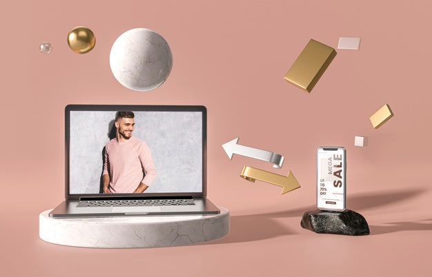 3D Mock-Up Digital Tablet And Smartphone Psd