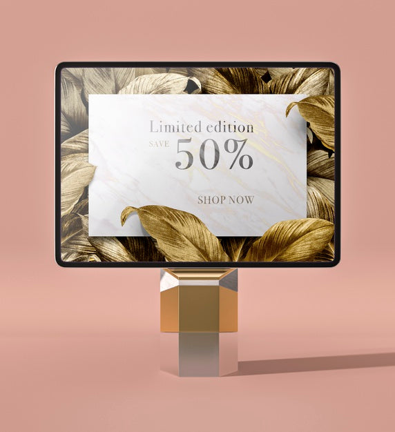 3D Mock-Up Digital Tablet Front View Psd