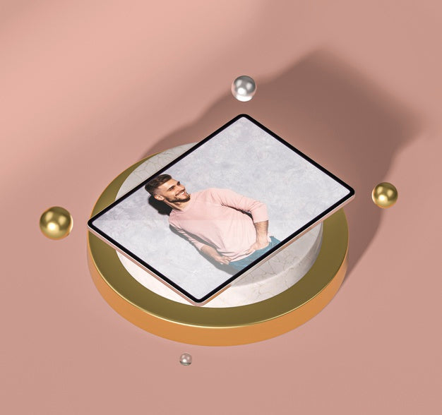 3D Mock-Up Digital Tablet High View Psd