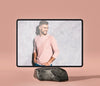 3D Mock-Up Digital Tablet On Marble Rock Psd