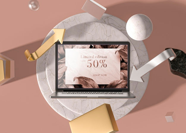 3D Mock-Up Digital Tablet Sales Offer Psd