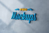 3D Realistic Logo Mockup Psd