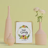 3D Vases And Hello Spring Card Psd