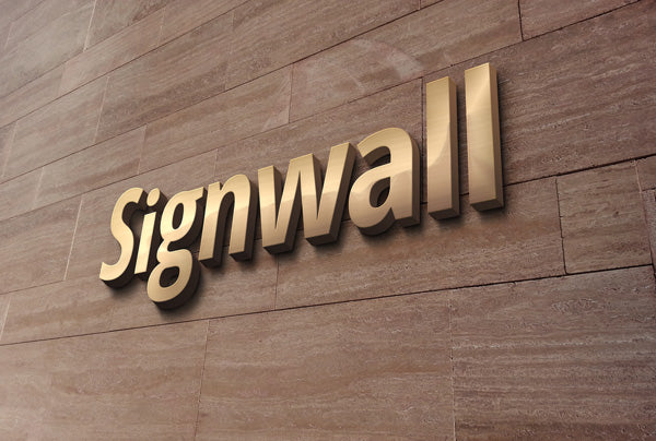 3D Wall Logo Mockup #2