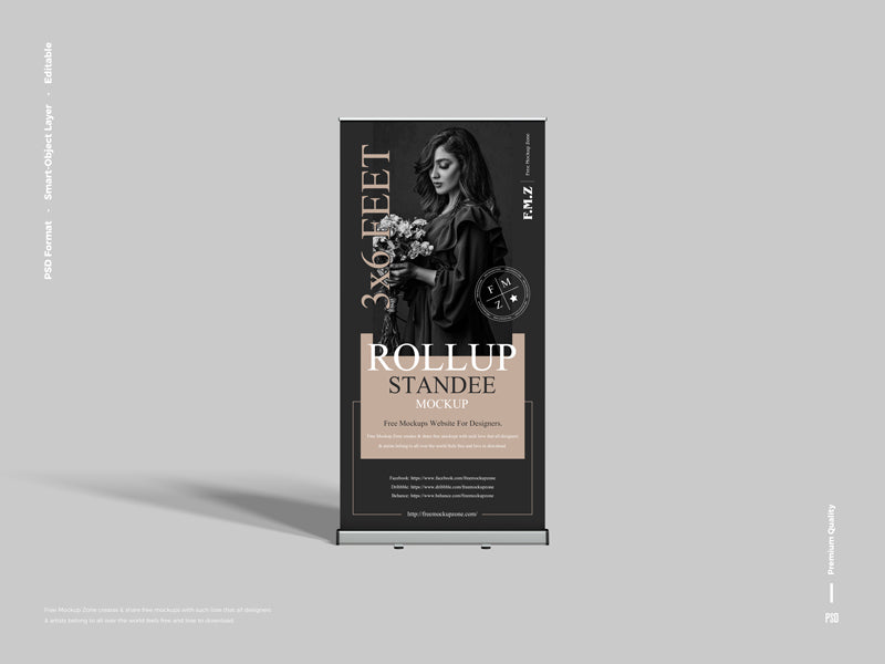 3×6 Feet Rollup Standee Mockup